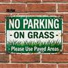 1PC Vintage Metal Sign No Parking on The Lawn, 8x12in 2D Rustic Wall Art, Durable Iron Hanging Decor for Home, Garage