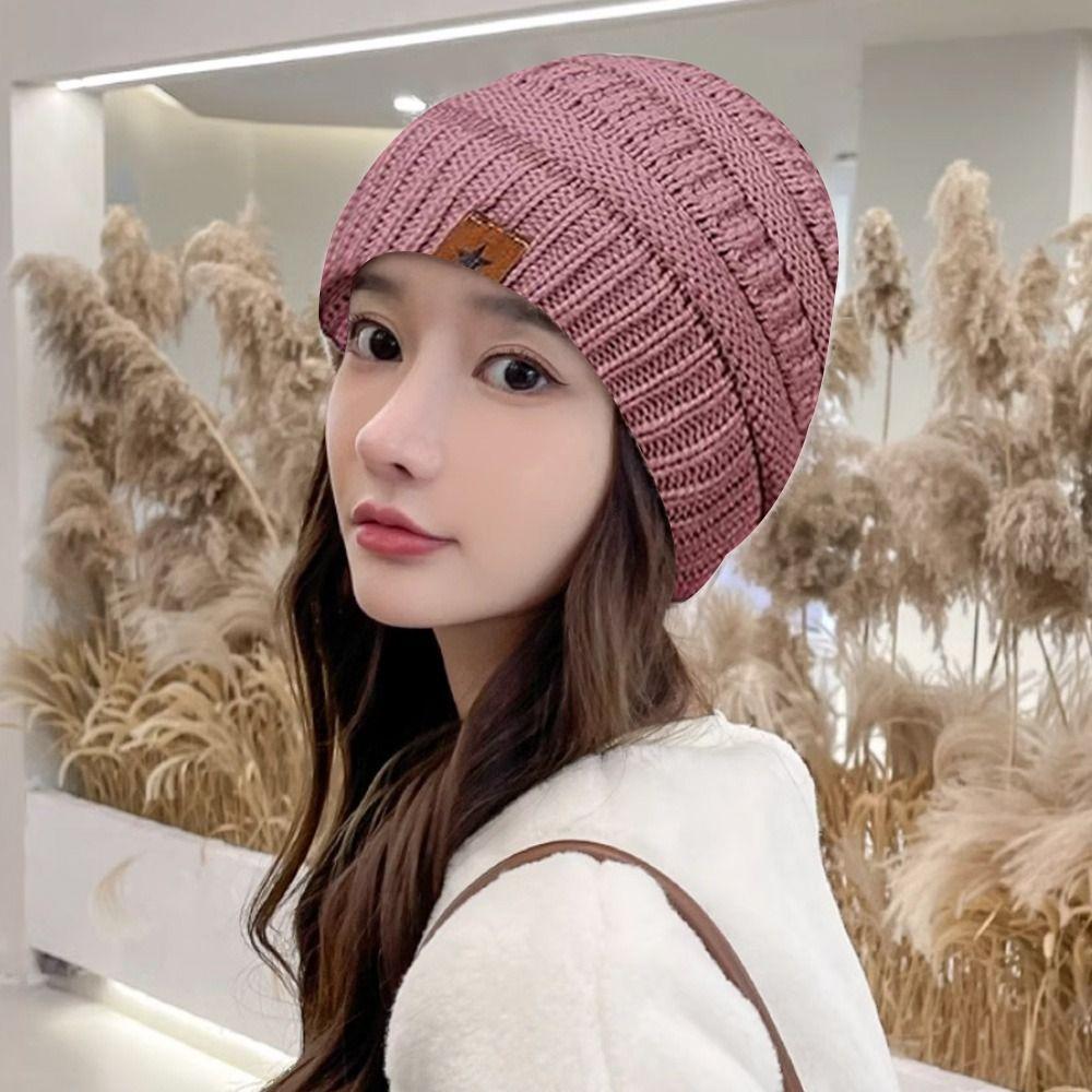 2PCS/Set Soft Knitted Hat Warm Winter Warm Mitten Gift Women Hats Gloves Set  Outdoor