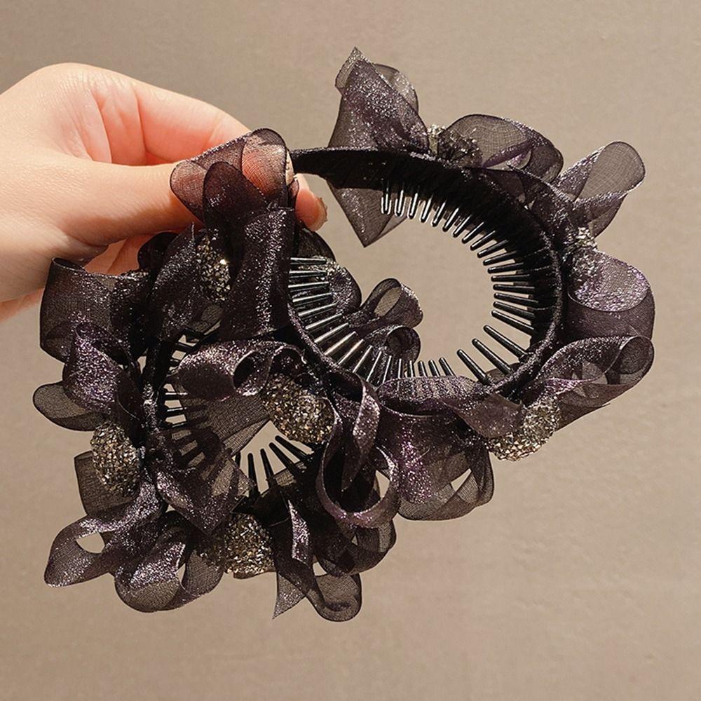 Mesh Hair Tie Shark Clip Female Hair Accessories Bownot Hairpin Korean Style Headwear Bow Hair Clip