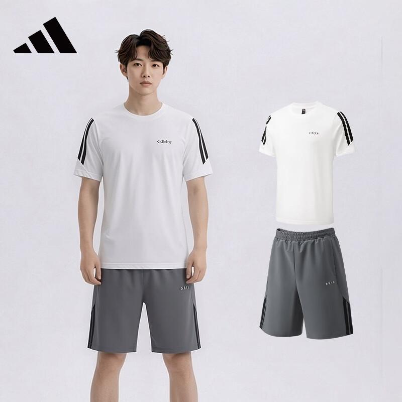 Мужской спортивный комплект Adidas: футболка и шорты XL