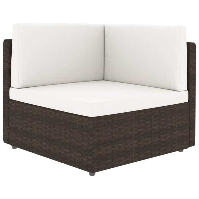 VidaXL Garden Furniture Set 7 Pcs Woven Resin Brown