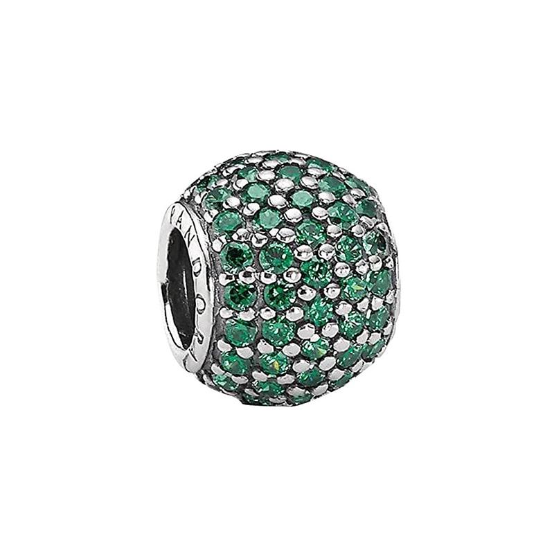 Pandora Starry Gypsophila Charm 925 Silver Jewelry Accessories Men and Women Same Style Couple Style Green 791051CZN серебряный