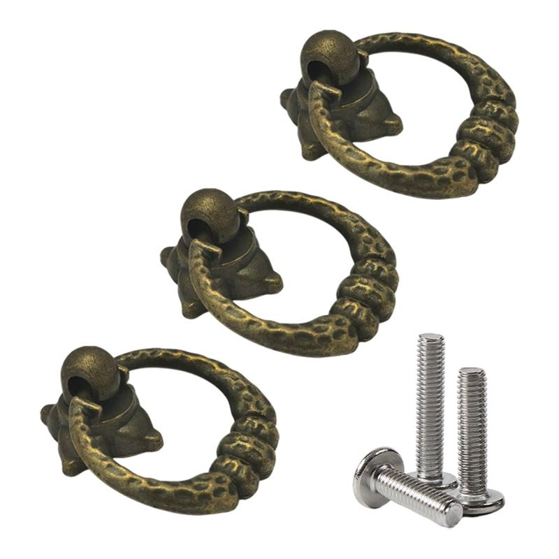 8pcs Retro Cabinet Knob Drawer Pull Classical Cupboard Pull Elegant Metal Handles set for Kitchen & Bedroom Furniture