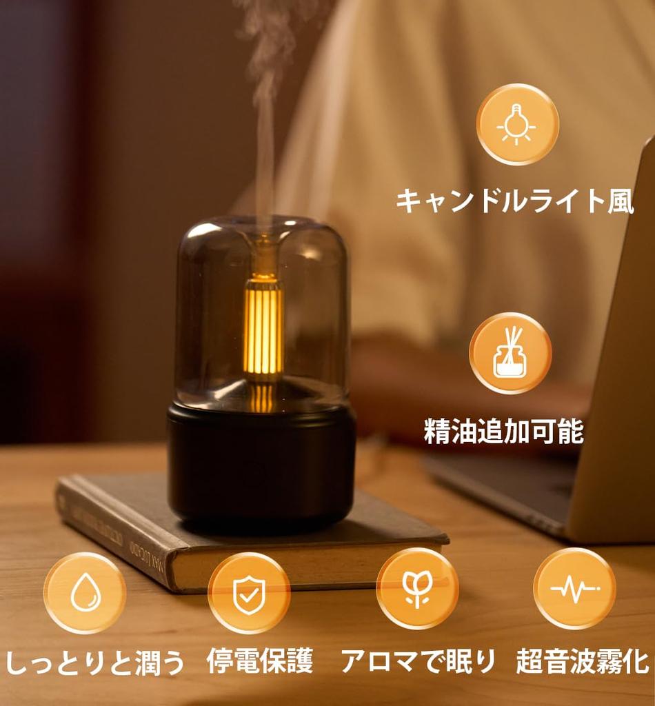 Cywinfow Aroma Lamp Night Light, Essential Oil Diffuser, Atomizing, Low Noise Operation, Automatic Power Shut-off Function, DIY Design Possible, Indir