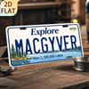 2D Flat - 1pc Vintage Macgyver-Themed Metal Sign - 6x12 Inch Aluminum Wall Decor Plaque,Ideal for Home, Bar, Garage, Lawn