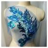 Patch Sequin Embroidery Sequin Appliques Phoenix Tail DIY Feather Appliques Sew On Patch Wedding Gown DIY Decoration