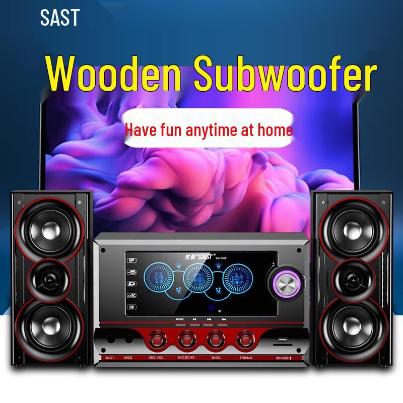 SAST SM-1306 Home KTV 2.1 Channel Bluetooth Speaker
