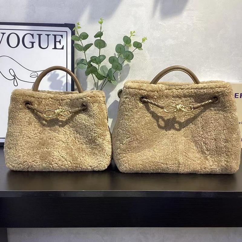 2025 Nowy Styl Torba Damska z Prawdziwej Skóry Skóra Naturalna Skóra Krowia Skóra Owcza Zamsz Chwost Dekoracyjny Retro Duża Pojemność Modna Torebka