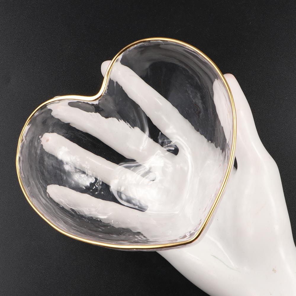 Irregular Clear Serving Dish Heart Shaped Fruit Plate Creative Candy Trays Fruits Salad