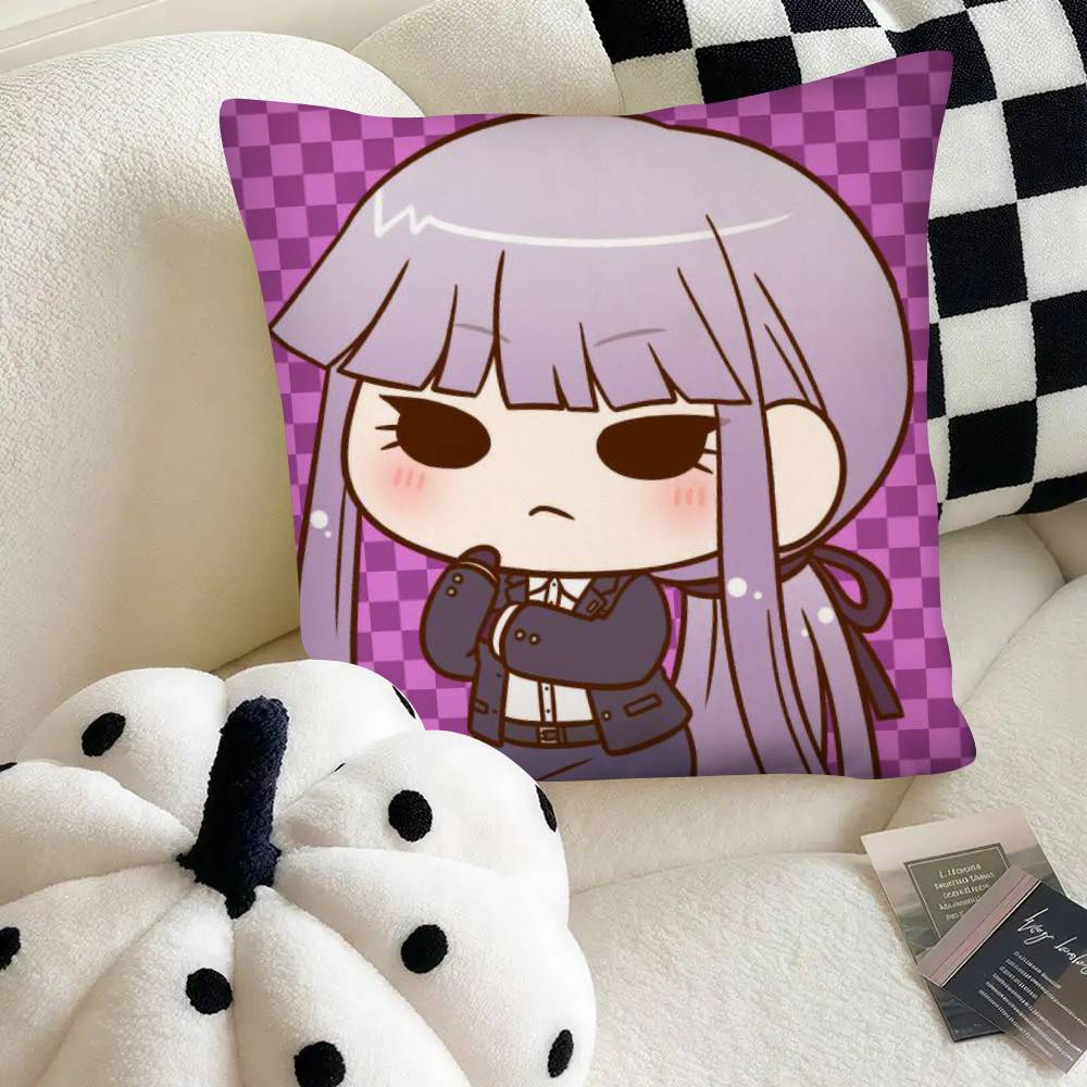 Kawaii Danganronpa Chibi Kuddfodral Mode Fyrkantigt Kuddfodral Sovrum Soffa Rum Ins Dekoration Fritid