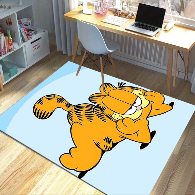 Garfield'S Lazy Pose Carpet For Playroom Bedroom Living Room Sofa Home Decorkids Game Area Rug Nonslip Floor Mat