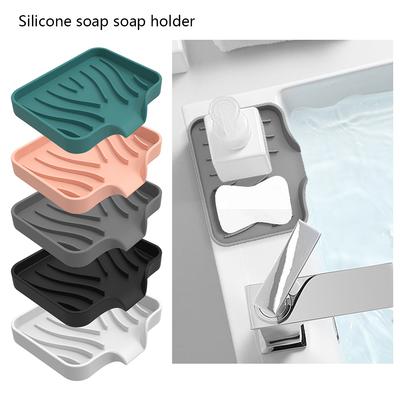 Silicone Soap Storage Stand Drainable Soap Container Portable Reusable Countertop Organizer Home Bathroom Supplies