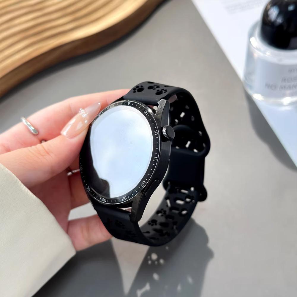 2 Pcs Straps for Samsung Galaxy watch 4/5/6/7 Engraved Dog Paw Bracelet Correa Wristband Belt HUAWEI watch GT 4/5/6/Pro Bands