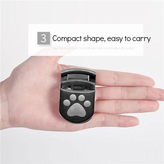 Mini Eyelash Clip Cute White Bear Claw Eyelash Curler Portable Novice Easy To Use