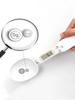 White Mini Spoon Scale Digital Kitchen Scale Electronic LCD Food Scale 0.1-500g Weight Measuring Kitchen Tool for Milk Coffee