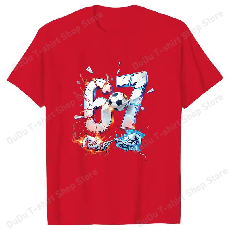

Hot Sales Six Seven Football T Shirts Women Unisex Summer Cool Short Sleeves Personality Harajuku Tshirt S