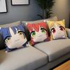 anime b-Bocchi the Rock chibi girl cushion cover Comfortable soft Pillow Case for Sofa Living Room Home Decor Protective Covers