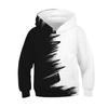 3D Černobílé designové mikiny Dětská mikina přes hlavu s dlouhým rukávem Chlapecká Dívčí Mikina Topy Streetwear Dětské oblečení Sudadera