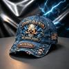 Nuovo cappellino da baseball stampato, teschio, cappello da sole rétro strappato per esterni, ordine minimo per uomo e donna