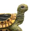 Small Turtle Planter Resin Turtle Shaped Flower Pot with Drainage Holes Cute Animal Cacti Pots for Office Home Desktop Decor