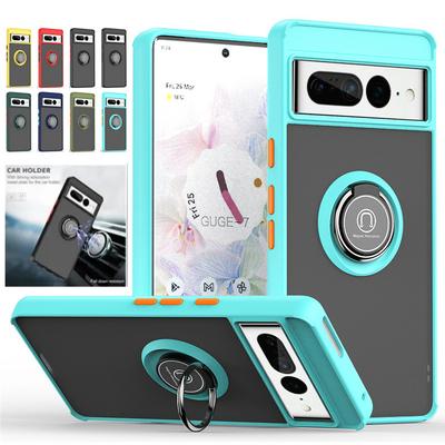Matné puzdro Armor pre Google Pixel 9 Pro XL Kryt pre Pixel 8 8A Krúžok Magnetický držiak Stojan Nárazuvzdorný Coque Fundas