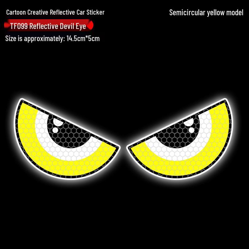 Devil Eyes Reflekterande Motorcykel & EV Karossdekal - Kreativ Personalisering