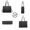 Maytopia Business Tote Bag, Shoulder Bag, Handbag, 15.6-inch Laptop Storage, Synthetic Leather and PU Leather, Large Capacity, A4 Size, Zippered,