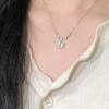 Square diamond necklace light luxury temperament versatile personality fashion niche send girlfriend send girlfriend