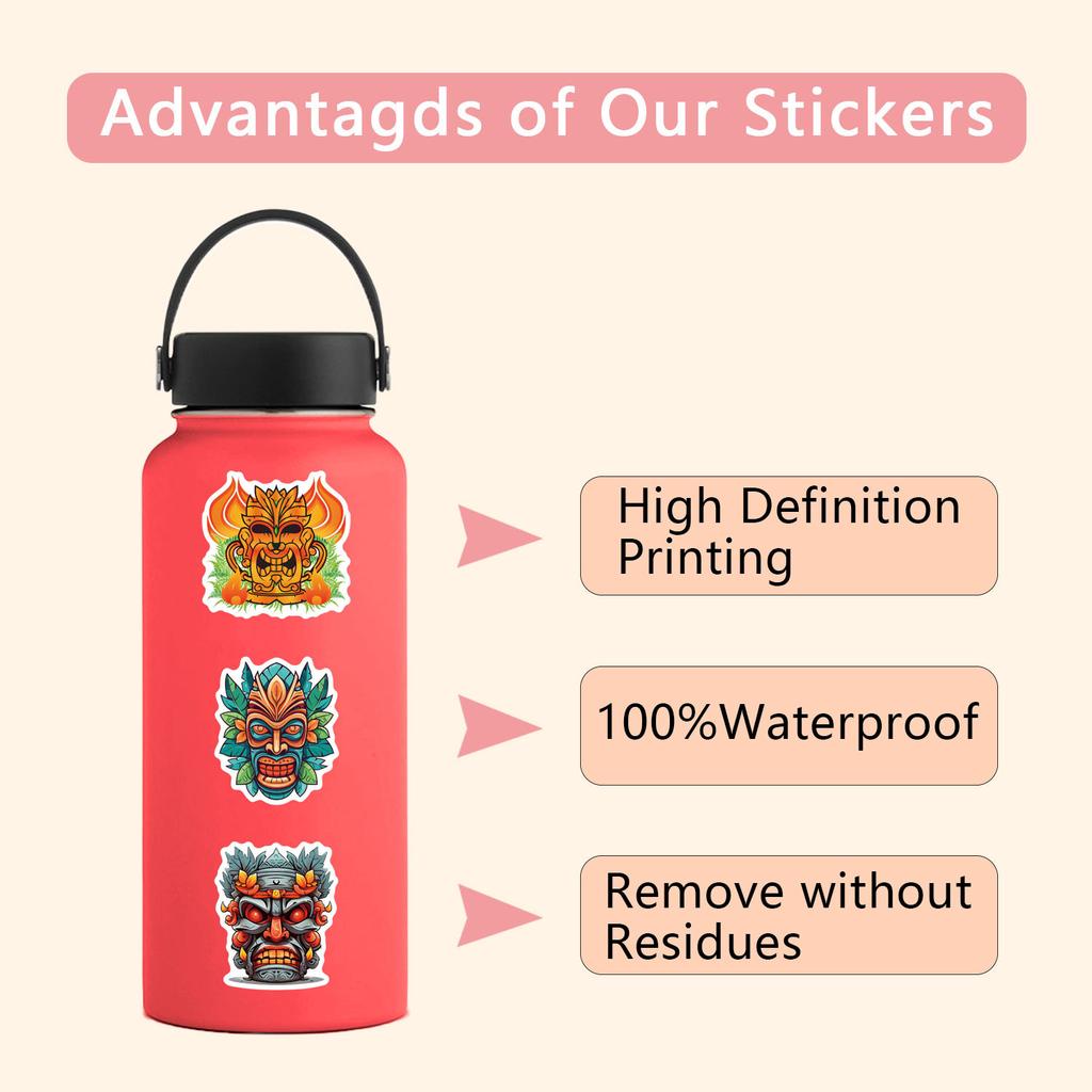 55 Tiki Tiki Maori Mythical Stickers Suitcase Notebook Mobile Phone Graffiti Stickers