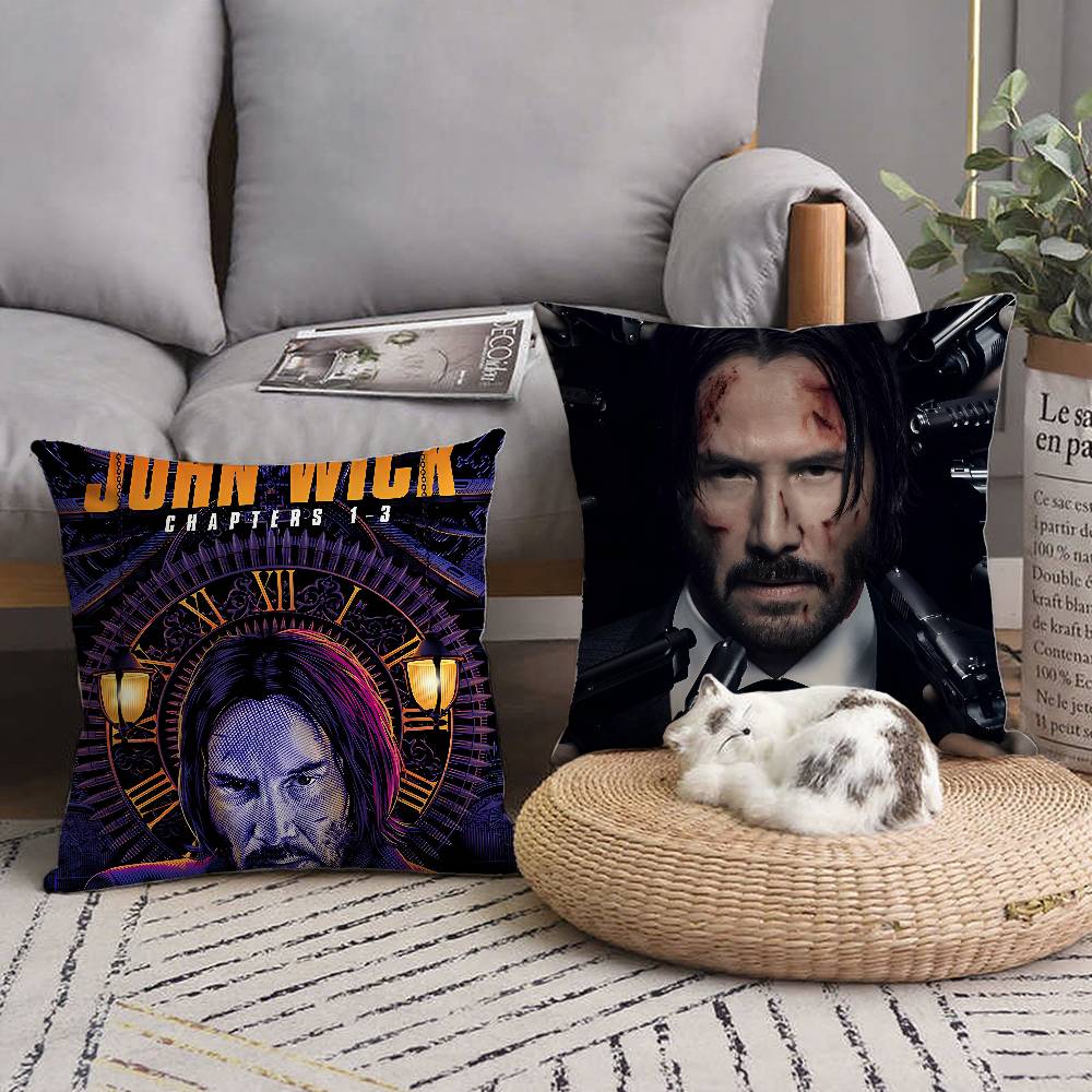 John Wick Pillow Case Square Pillow Bedroom Sofa Leisure Comfort Cushion Car Living Room Home Decoration