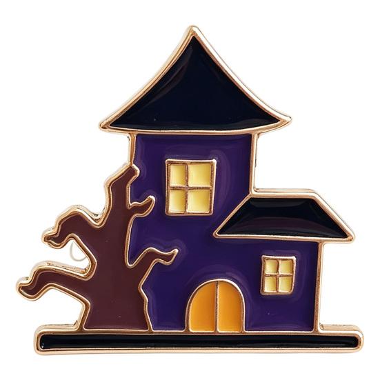 Spooky Halloween Enamel Brooch Ghost Skull Pin Pumpkin Haunted F