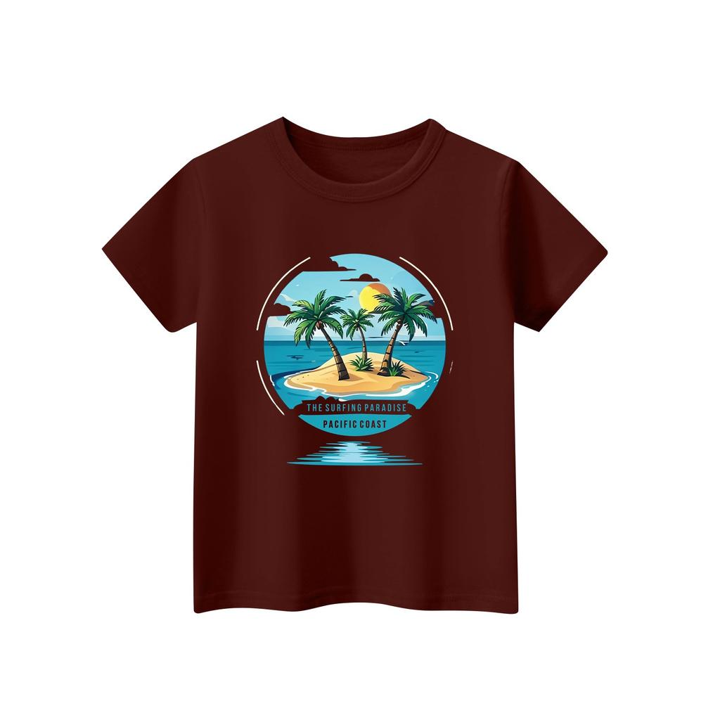 Children's Short Sleeve Neck T-Shirt Animal Print Daily Casual Top
