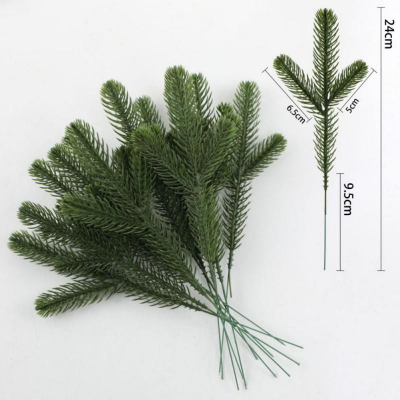 

10Pcs Christmas Artificial Pine Needle Branches Set, Artificial Pine Needles Branches Twigs Fake Greenery Pine Picks