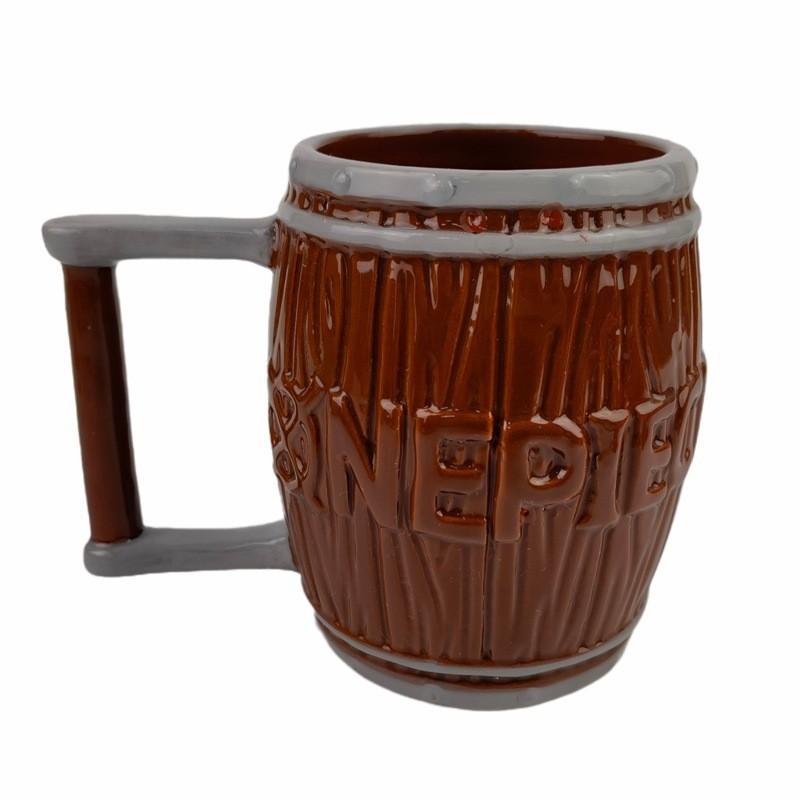 3D Relief Large-bellied Cups, Barrel-shaped Water Cups, Drum-shaped Mugs, Large-bellied Cups, Coffee and Breakfast Cups, Wooden Barrels, Beer Mugs