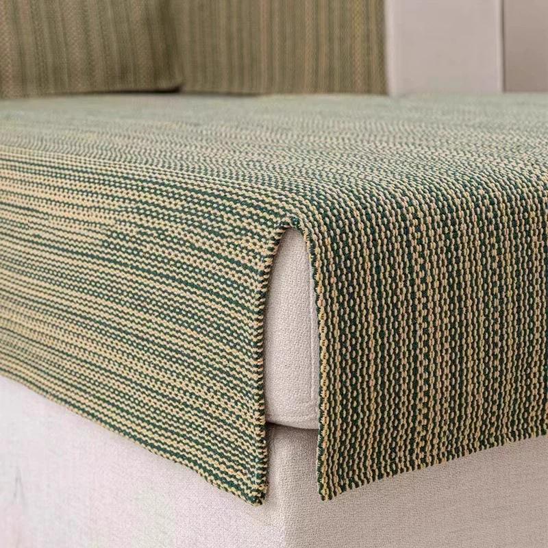 Cotton Linen Sofa Cushion Universal All Season Non-Slip Seat Pad Modern Simple Design Cat Scratch Resistant Summer Use