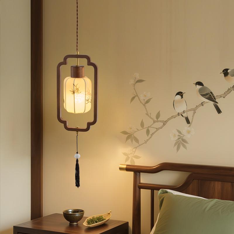 Song Dynasty Aesthetic Pendant Lamp for Living Room: Vintage New Chinese Style for Bedroom, Bar Counter, or Hallway
