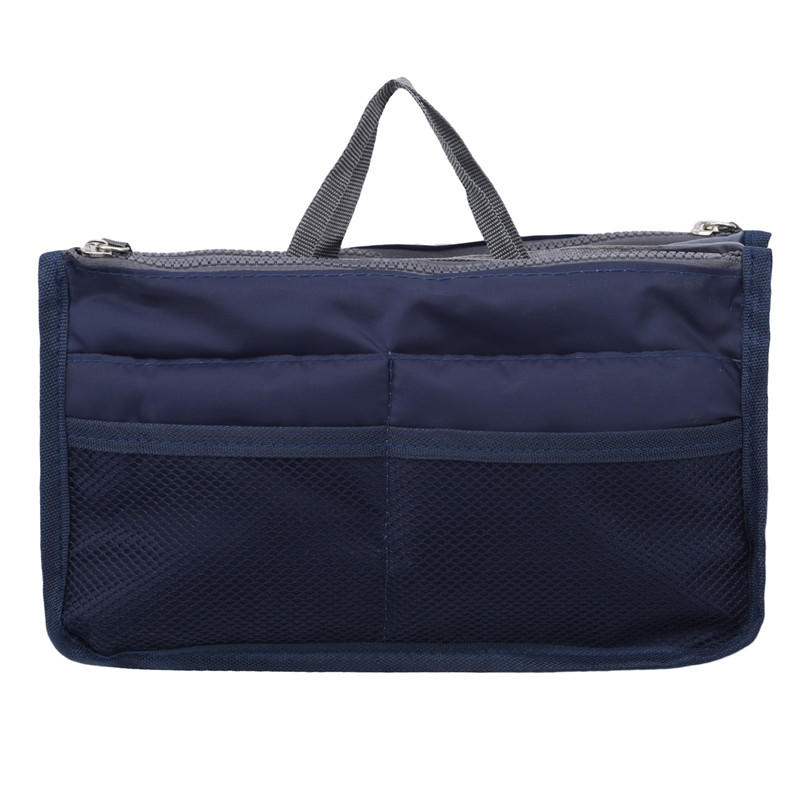 Outdoor Travel Purse Organizer Insert for Handbags Ladies Multi-function Toiletry Cosmetics Storage Bag Large Capacity Zipper Tote Bag