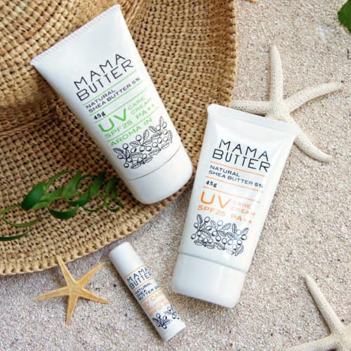 MAMABUTTER UV Care Cream Milk SPF 25 PA++ Additive-free [Newborn ~] Non-chemical Sunscreen MAMABUTTER Shea Butter Made in Japan (UV Cream (Unscented))