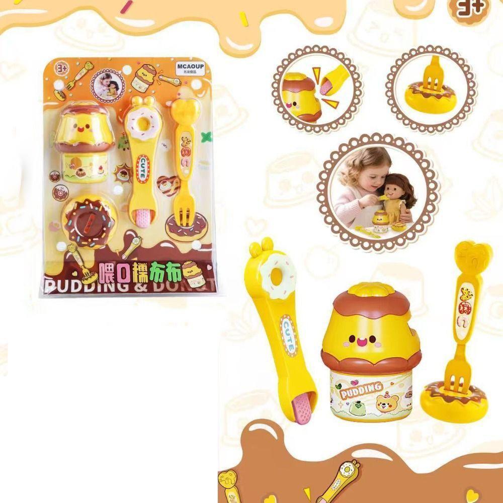 

Food Feeding Hamburger Pudding Toy Simulation Play House Toys Pudding Feeding Toy Children s Toy оранжевый