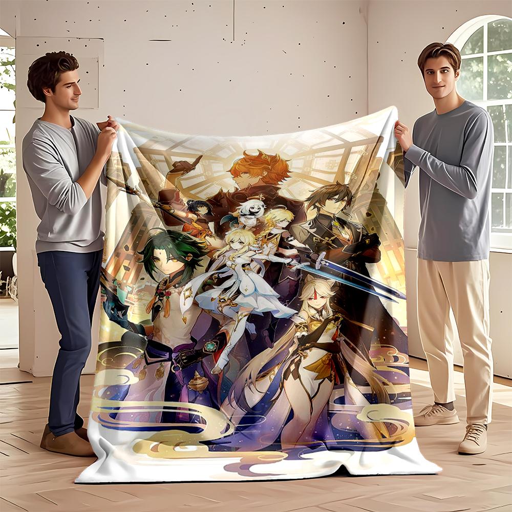 Epic Fantasy Game Characters Design Blanket Flannel blanket for bedroom, living room, sofa, and nap sofas.