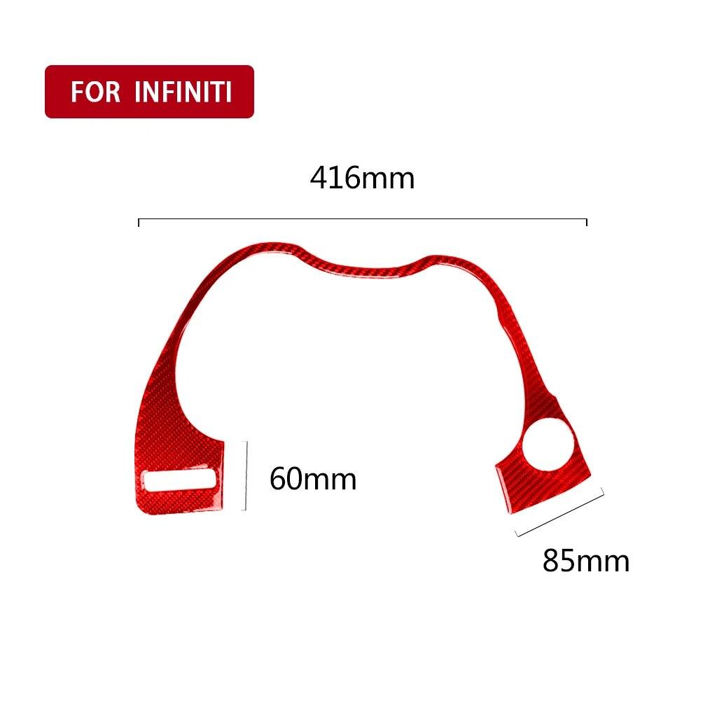 For Infiniti Q50 2014-2022 Car Dashboard Decoration Cover Sticker Decal Trim Auto Interior Accessories Real Carbon Fiber