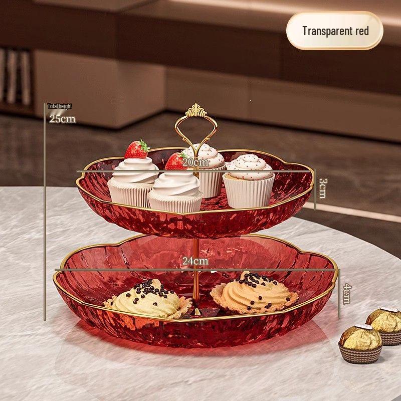 2026 Multi-Layer High-End Fruit Bowl for Home Coffee Table – Snack & Candy Display Tray