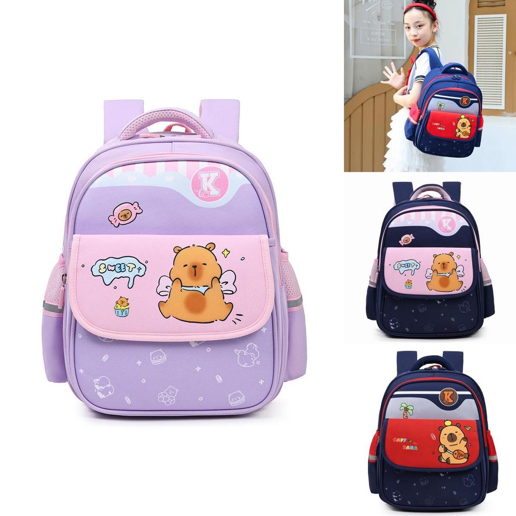 Capybara Childrens School Bag With Lightweight Oxford Fabric And Antiload Strain For Young Students