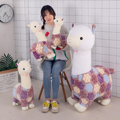Novo boneco de pelúcia de alpaca de floco de neve, boneco de desenho animado fofo, travesseiro de boneca de pano para crianças, presente de aniversário