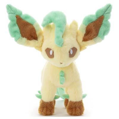 Takara Tomy Arts Pokémon I Choose You! Plush Leafeon, Approximately 23cm Tall