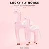 5070Cm Elegant Tsundere Princes Unicorn Plush Toy Stuffed Artificial Pearl Necklace Flying Wings Horse Plushie For Girl Gift