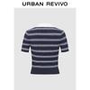 UR Women's Color-block Stripe Polo Knit Shirt