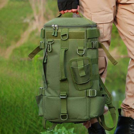 Fishing Backpack with Rod Holder Large Capacity Waterproof Oxford Cloth Outdoor Camping
