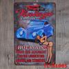 Custom Retro Pin-up Girl Car Repair Shop Tin Sign