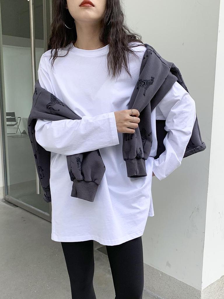 2023 Autumn Women's Korean Style Color Block Long Sleeve Top